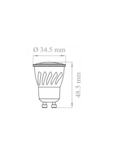 Lampo DIKLED35GU10BF Lámpara LED 4.5w 230v dia.35mm 6400k 2